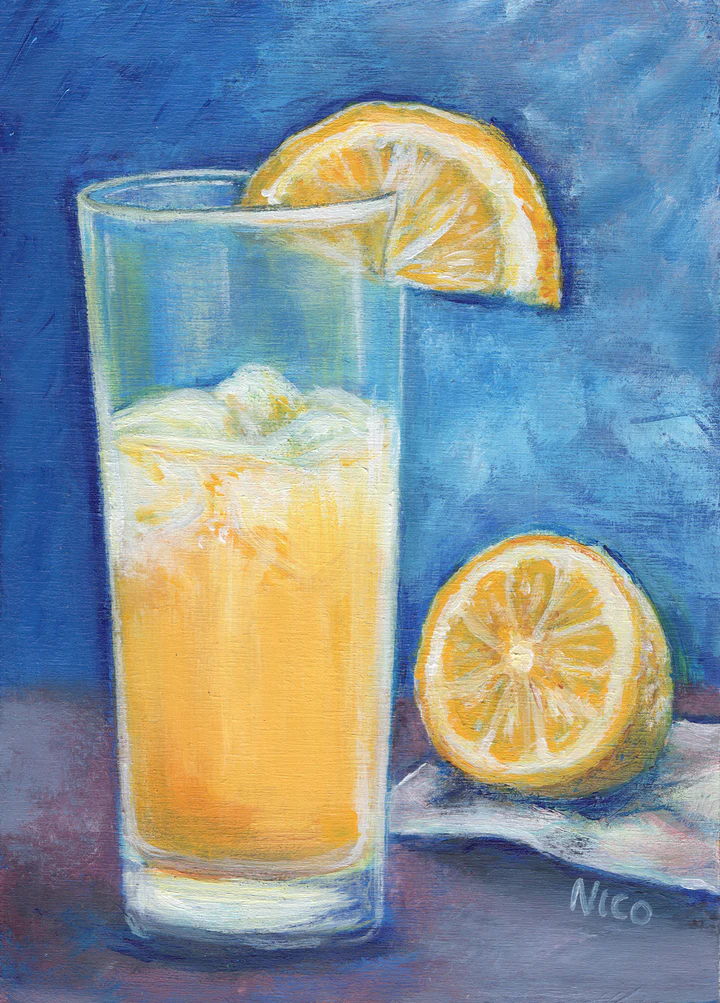 Summer drink painting by nicolet barclay